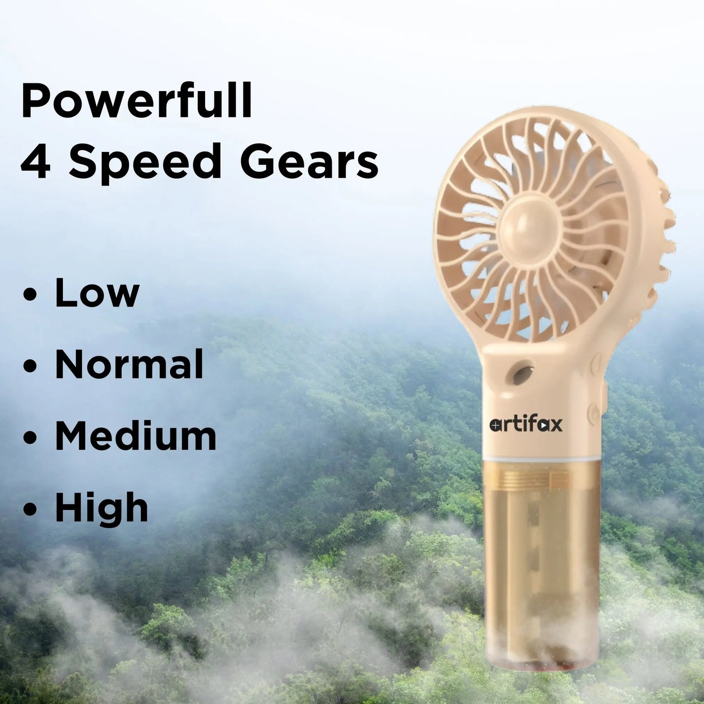Artifax Rechargeable Handheld Mist Fan My Store