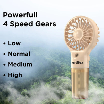Artifax Rechargeable Handheld Mist Fan My Store