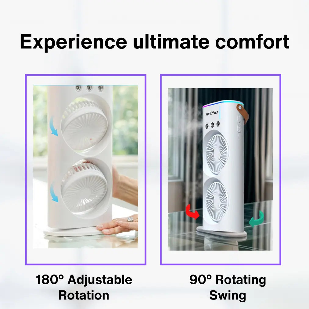 ART-BM-2 Rechargeable Double Mist Fan