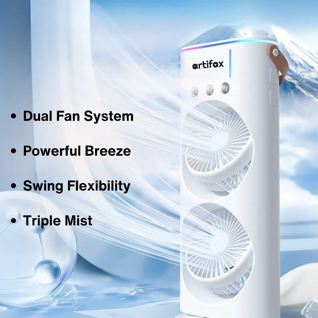 ART-BM-2 Rechargeable Double Mist Fan