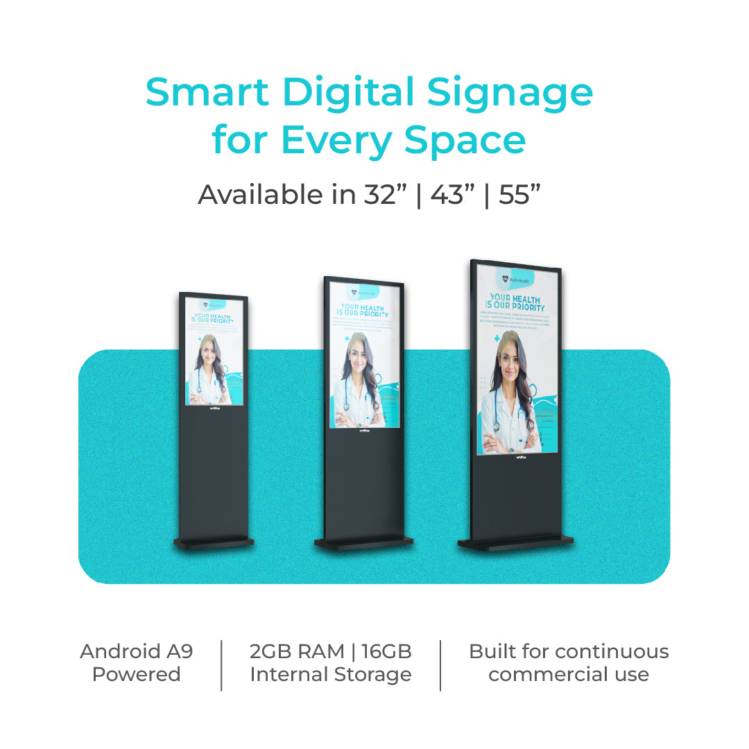 ART Signage 55″ Floor Mount Non-Touch DSS A9 2GB/16GB