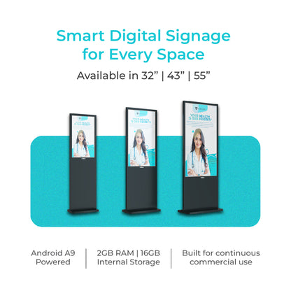 ART Signage 55″ Floor Mount Non-Touch DSS A9 2GB/16GB