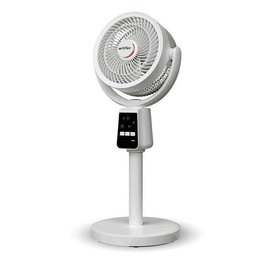 Artifax Tower Fan | 12000mAh Battery | 4 Speeds | Adjustable Height & Angle | Strong Airflow | Magnetic Remote | 1-Year Warranty