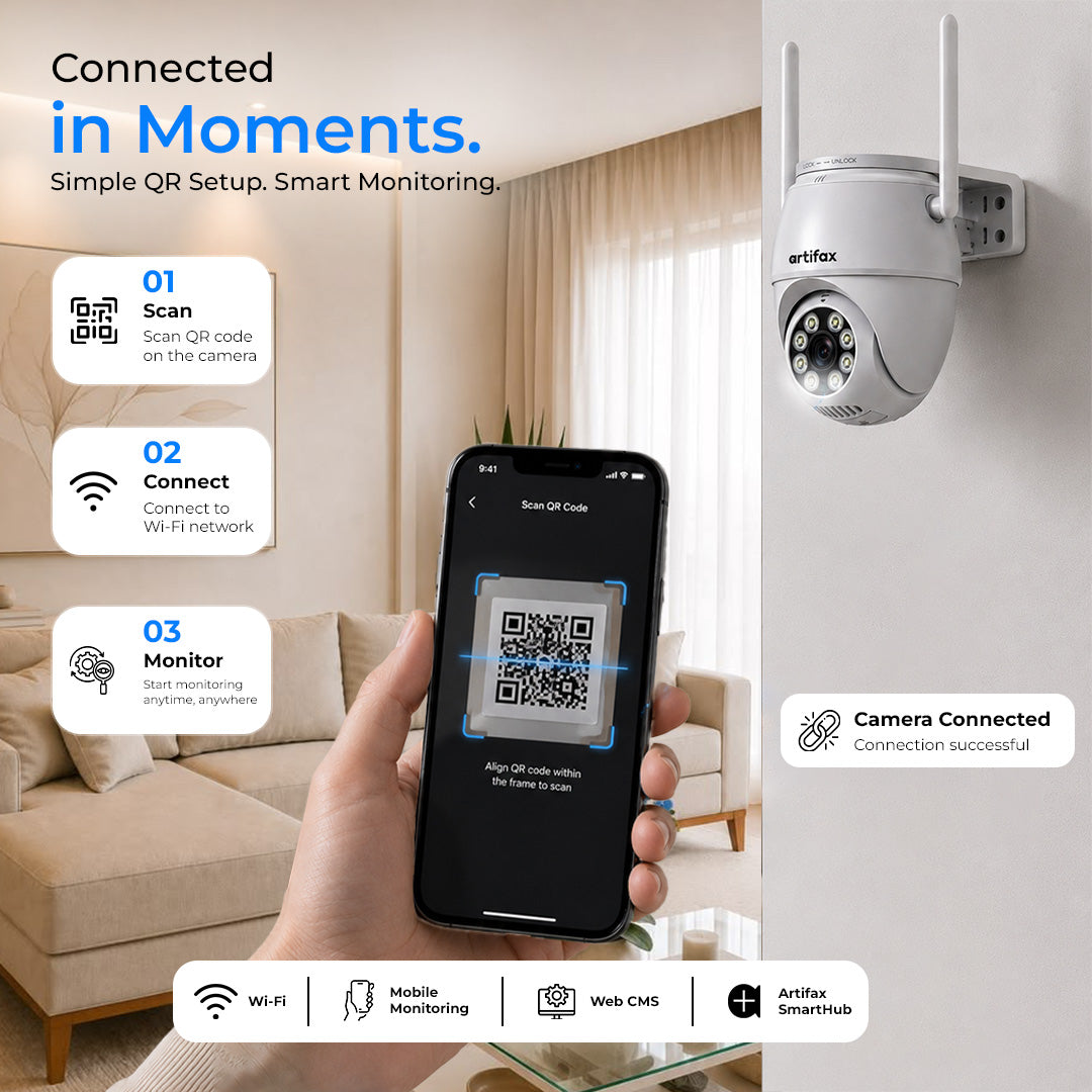 Artifax 3MP Wi-Fi Mini PT All-Time Color Camera