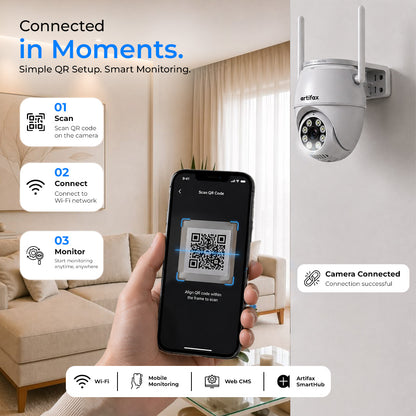 Artifax 3MP Wi-Fi Mini PT All-Time Color Camera