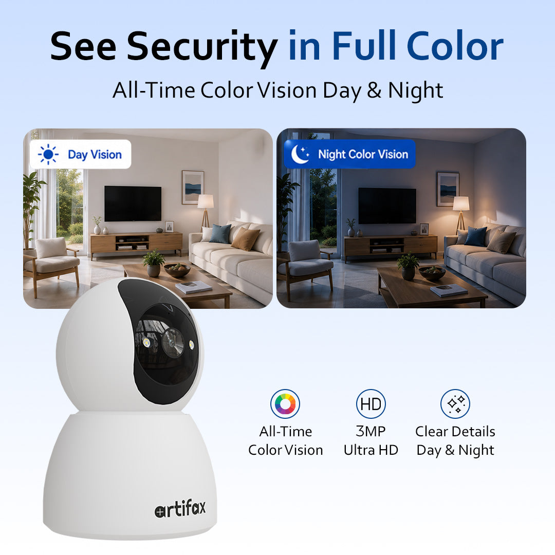 Artifax 3MP Wi-Fi All-Time Color Robot Camera