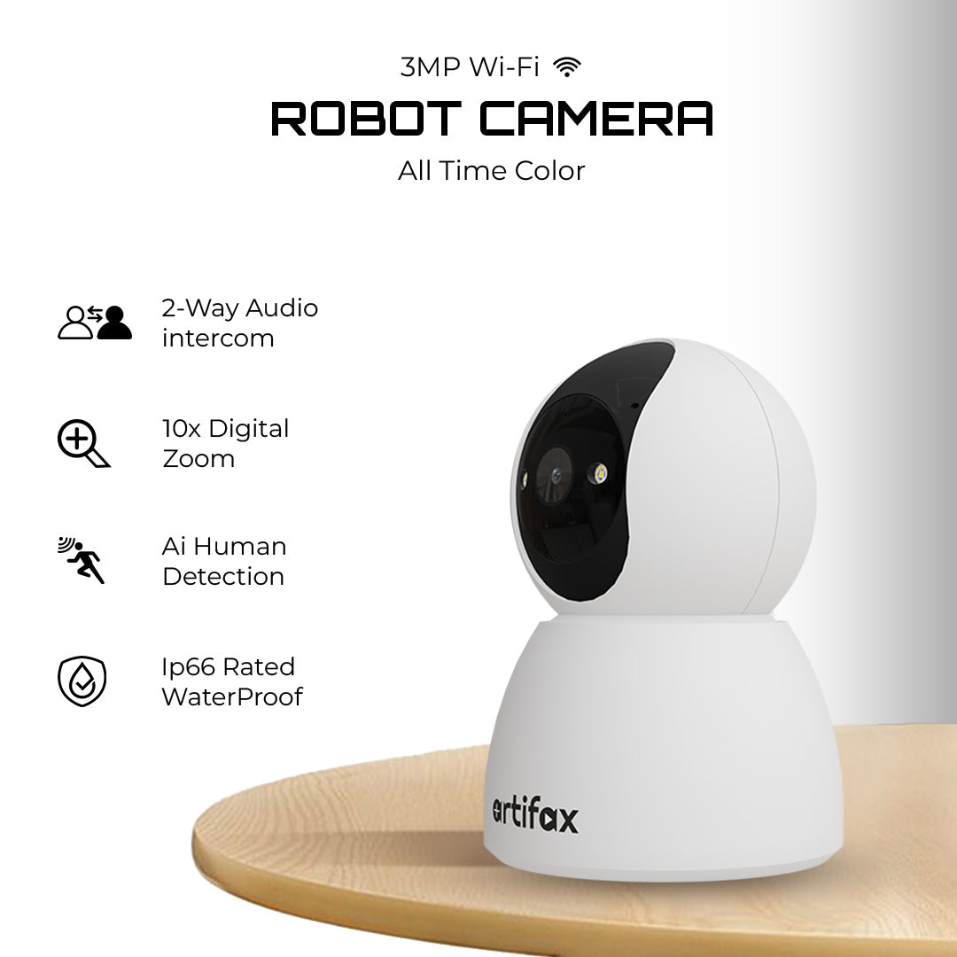 Artifax 3MP Wi-Fi All-Time Color Robot Camera