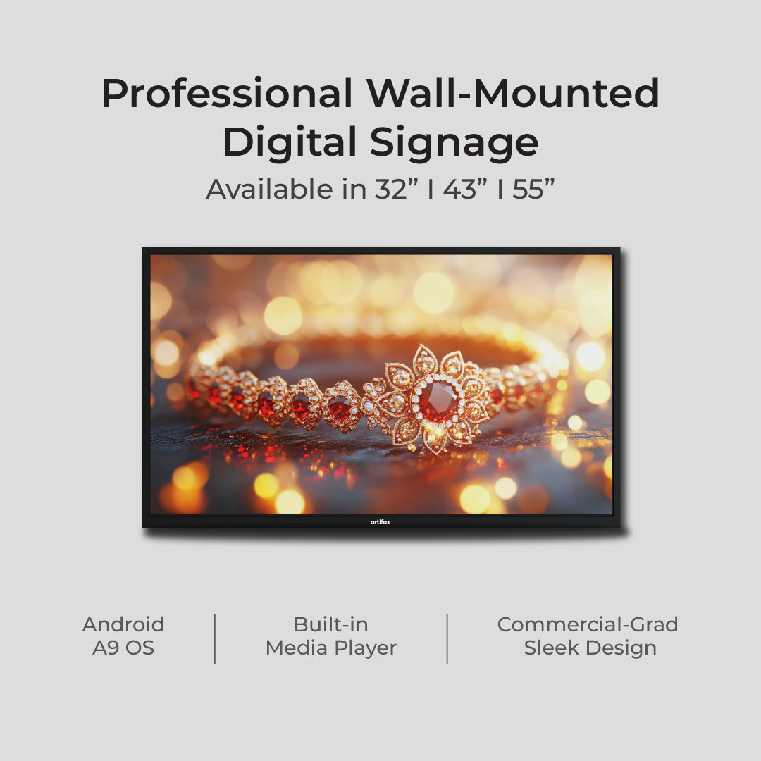 ART Signage 32″ / 43″ / 55″ Wall Mount Non-Touch DSS A9 2GB/16GB